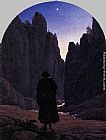 Valley Canvas Paintings - Pilgrim in a Rocky Valley